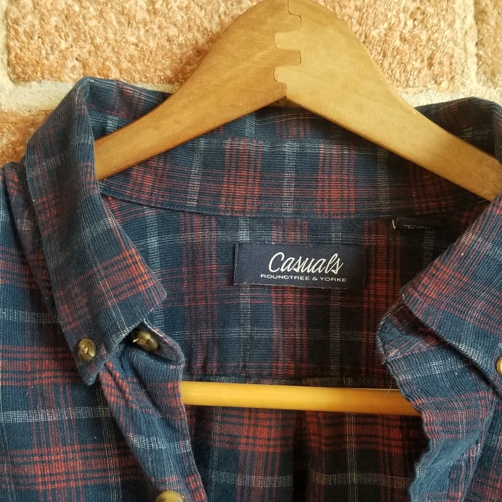 oversized plaid button down - Picture 3 of 3